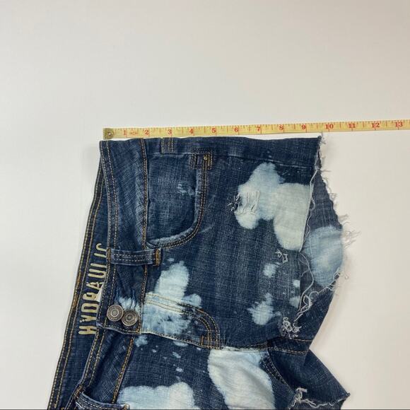 Hydraulic Custom Bleached Distressed Shorts Sz 3 - Picture 5 of 6
